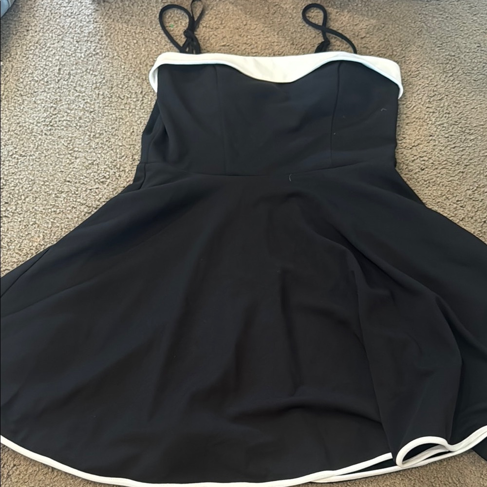 City Studio Black Spaghetti Strap A-Line Mini Dress